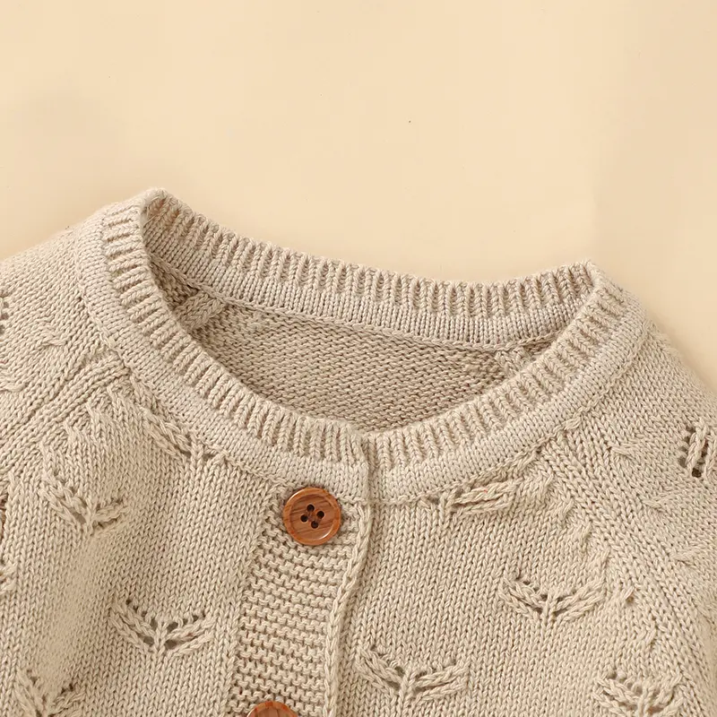Baby Girl Knitted Rompers Autumn Solid Newborn Infant Boys Long Sleeve Jumpsuits Clothes 0-18m Toddler One Pieces Cotton Outfits