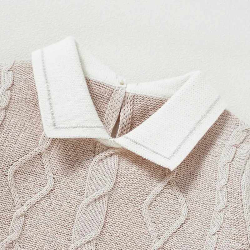 Fashion Baby Boys Gentlemen Style Rompers Clothes Autumn Turtle Neck Long Sleeves Knitting Newborn Infant Cotton Jumpsuits 0-18m