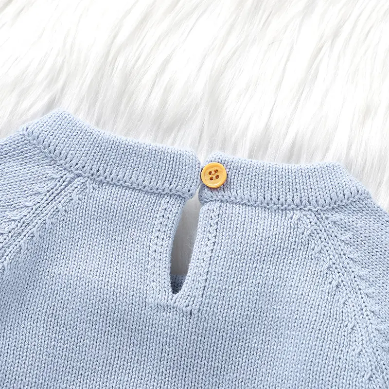 Baby Bodysuits Clothes Cute Fox Knitted Newborn Infant Boys Girls Onesie Outfits Autumn Winter Toddler Jumpsuits 0-18m Coveralls
