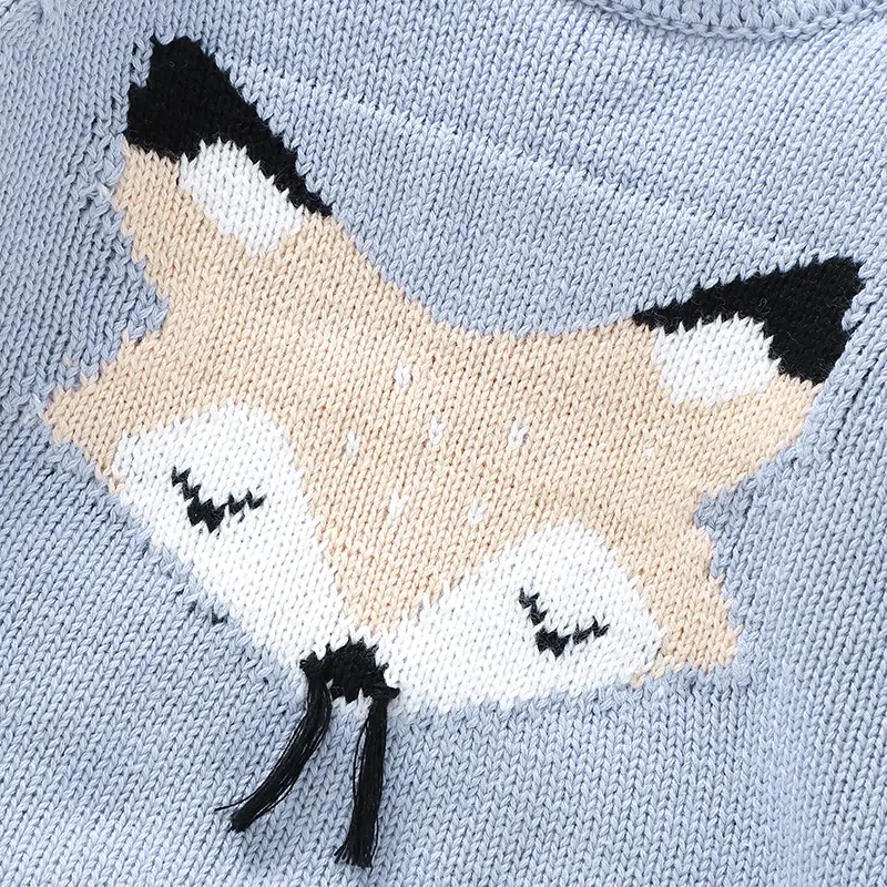 Baby Bodysuits Clothes Cute Fox Knitted Newborn Infant Boys Girls Onesie Outfits Autumn Winter Toddler Jumpsuits 0-18m Coveralls