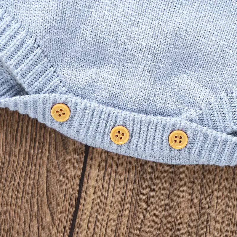 Baby Bodysuits Clothes Cute Fox Knitted Newborn Infant Boys Girls Onesie Outfits Autumn Winter Toddler Jumpsuits 0-18m Coveralls