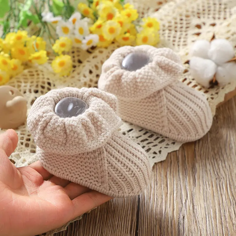 0-18m Infant Wram First Walkers Boots Winter Fall Toddler Outdoor Indoor Footwear Clothing Accessories Baby Girls Shoes Knitted