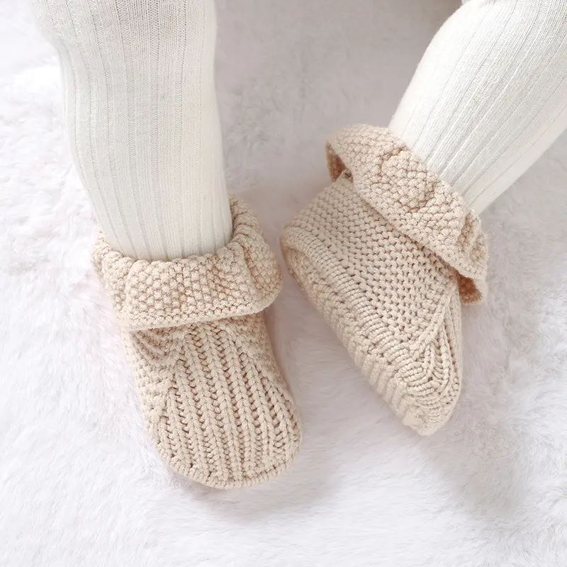0-18m Infant Wram First Walkers Boots Winter Fall Toddler Outdoor Indoor Footwear Clothing Accessories Baby Girls Shoes Knitted