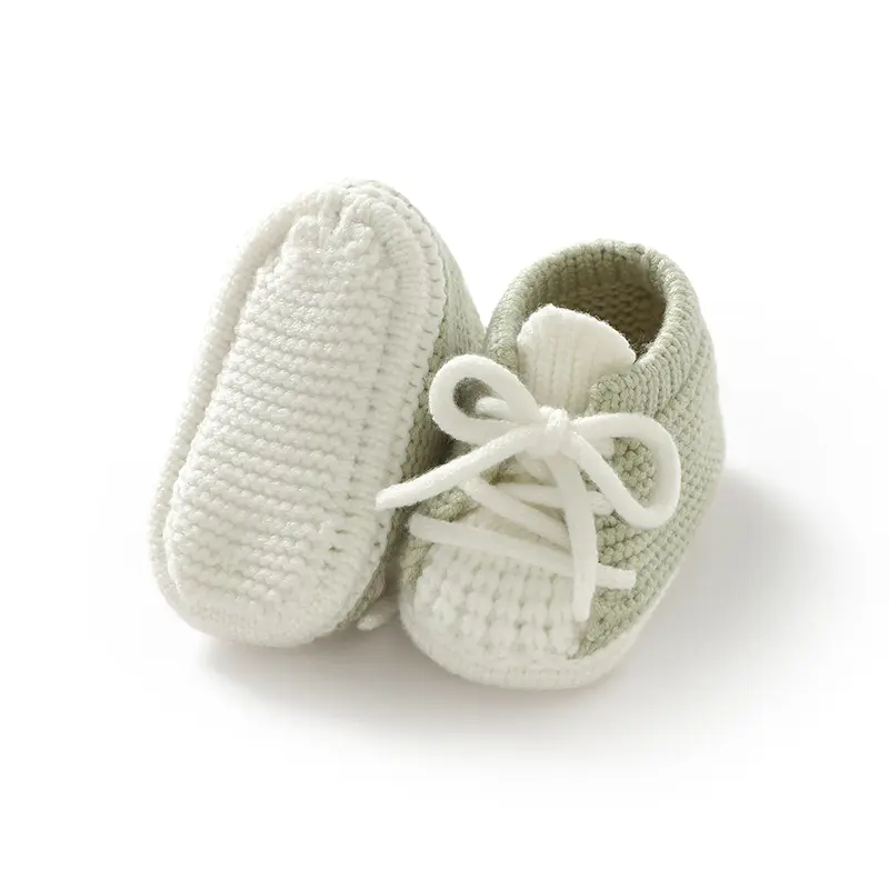 Baby Booties Knitted Infant Boy Girl Non-Slip First Walkers 0-18m Newborn Netural Soft Soled Crib Shoes Toddler Outdoor Footwear