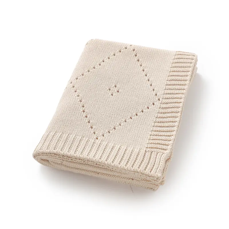 Baby Blankets 90*70cm Cotton Knitted Newborn Infant Boy Girl Super Soft Muslin Swaddle Wrap Stuff for Stroller Bed Toddler Sheet