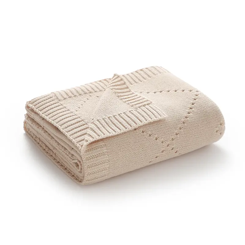 Baby Blankets 90*70cm Cotton Knitted Newborn Infant Boy Girl Super Soft Muslin Swaddle Wrap Stuff for Stroller Bed Toddler Sheet