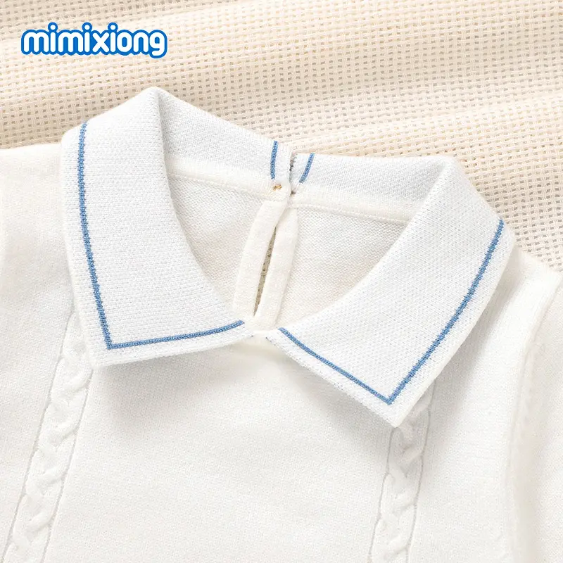 Baby Boys Rompers Jumpsuits Summer Fashion Turtle Neck Short Sleeve Knit Newborn Infant Gentlemen Style Playsuits Cotton Outfits