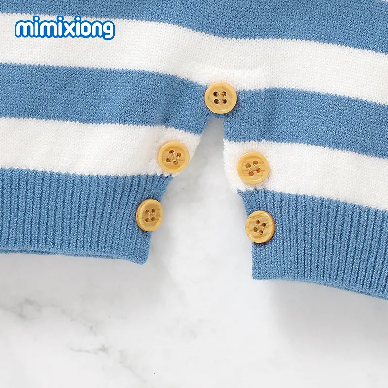 Baby Boys Rompers Jumpsuits Summer Fashion Turtle Neck Short Sleeve Knit Newborn Infant Gentlemen Style Playsuits Cotton Outfits