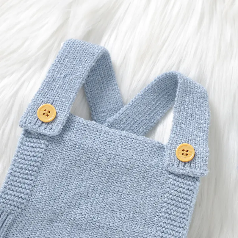 3pcs/Set Infant Girls Jumpsuits Fashion Candy Color Knitting Newborn Boys Sleeveless Rompers Hats Security Towel Outfits Suits
