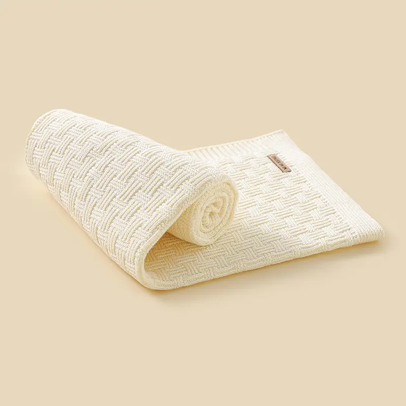 Baby Blankets Swaddle Wrap 90*70cm Newborn Netural Solid Color Knitted Stroller Basket Bedding Covers Stuff Portable All Seasons