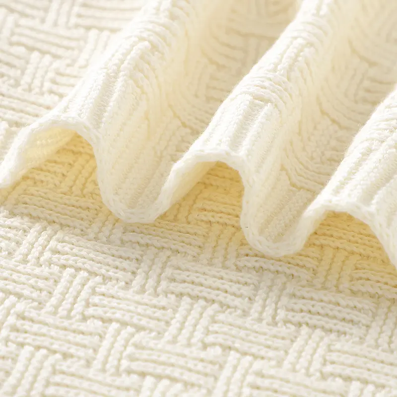 Baby Blankets Swaddle Wrap 90*70cm Newborn Netural Solid Color Knitted Stroller Basket Bedding Covers Stuff Portable All Seasons