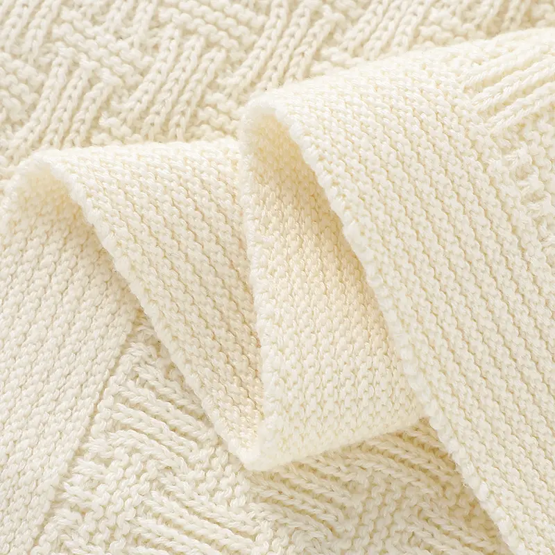Baby Blankets Swaddle Wrap 90*70cm Newborn Netural Solid Color Knitted Stroller Basket Bedding Covers Stuff Portable All Seasons