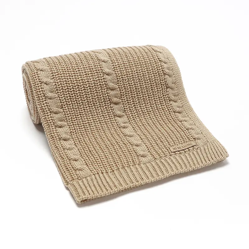 100*80cm Newborn Netural Versatile Stroller Basket Swaddle Wrap Quilts Infant Receiving Mats  Baby Knitted Blankets Swaddle Wrap