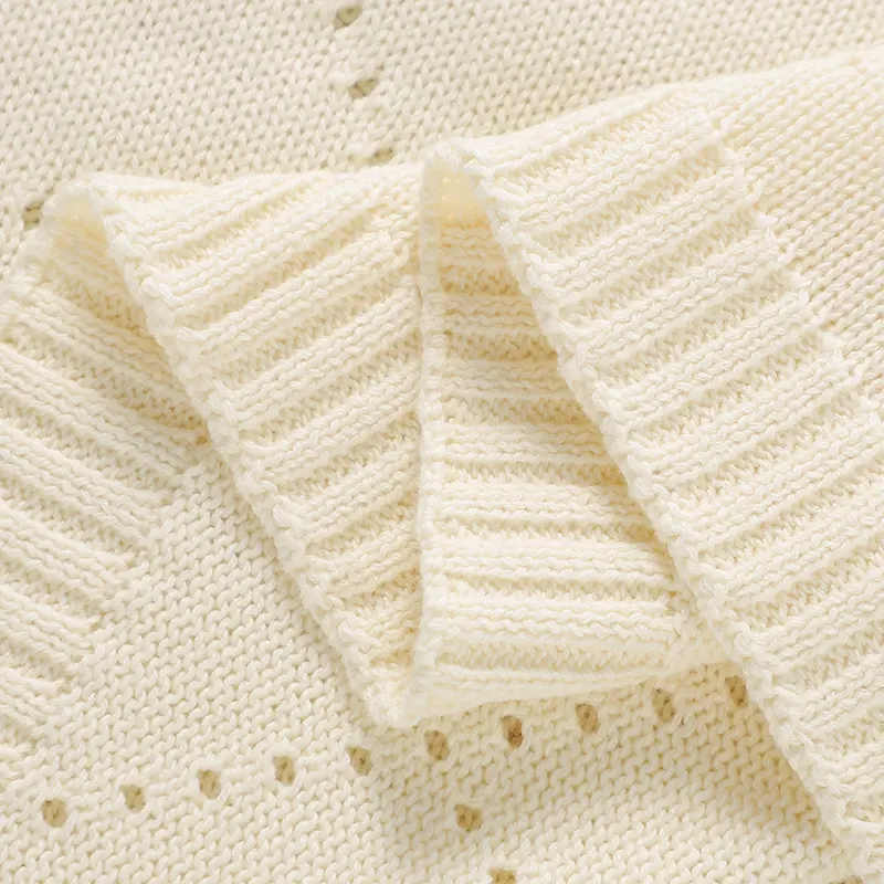 90*70cm Cotton Baby Stroller Blankets Swaddle Wrap Breathable Lightweight Knitted Newborn Boys Girls Bed Cellular Receiving Mats
