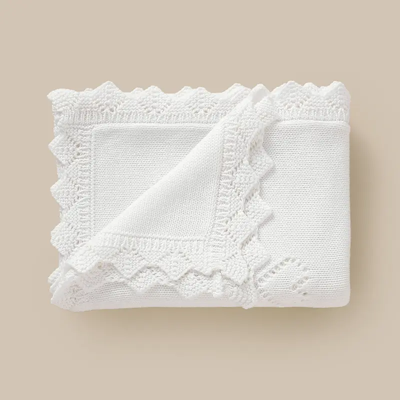 Baby Swaddle Blanket Cotton Soft Knitted Newborn Infant Stroller Bedding Sleeping Covers Stuff 100*80cm Toddler Receiving Quilts
