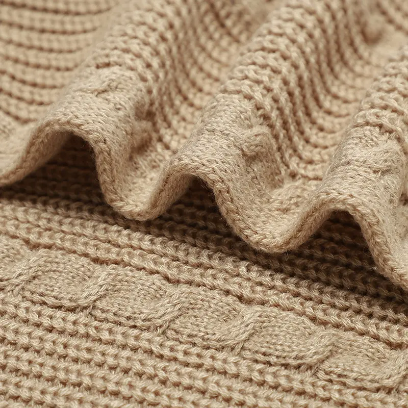 100*80cm Newborn Netural Versatile Stroller Basket Swaddle Wrap Quilts Infant Receiving Mats  Baby Knitted Blankets Swaddle Wrap