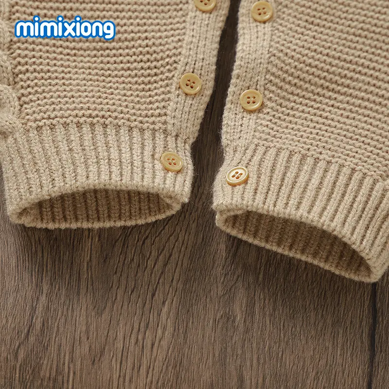 Baby Rompers Autumn Winter Long Sleeve Knitted Newborn Boys Girls Heart Jumpsuits 0-18m Winter One Piece Infant Toddler Outfits