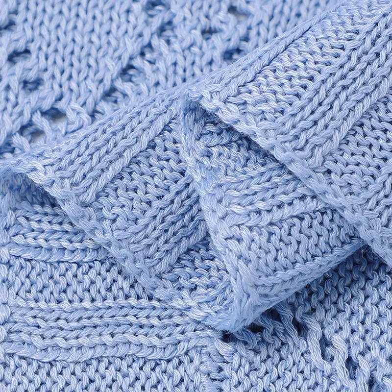 Baby Blanket Knitted Newborn Boys Girls Stroller Bed Sleeping Cover Toddler Infant Bedding Muslin Swaddle Wrapper 100*80CM Plaid