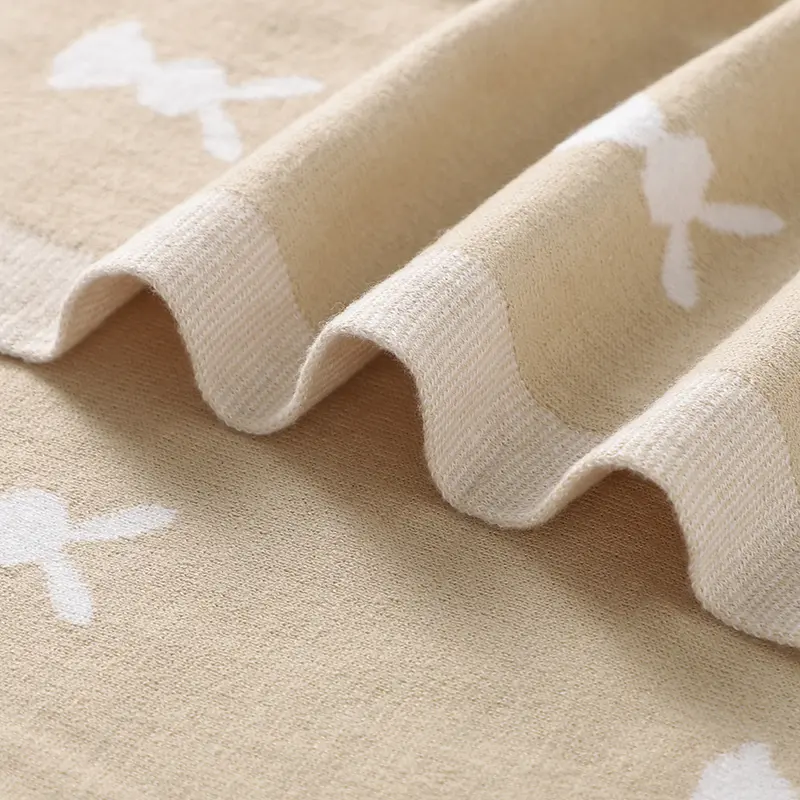 Newborn Baby Blankets Easter Rabbit Knitted Infant Boys Girls Cotton Month Swaddle Wrap Stroller Bedding Sleeping Cover 100*80cm