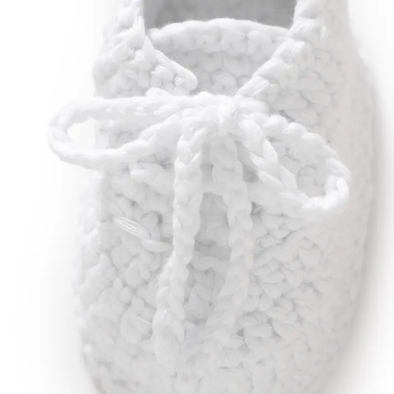 0-18m Autumn Winter Soft Soled Baby First Walkers Knitted Newborn Boys Girls Hand Crochet Socks Shoes Infant Footwear Prewalkers