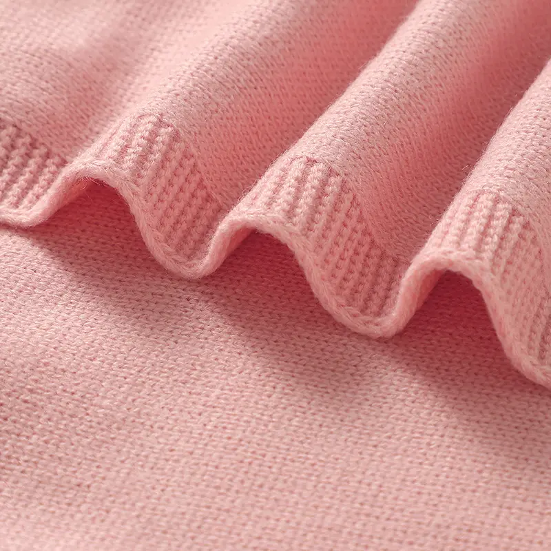 Baby Knitted Blankets 100*80cm Newborn Infant Girls Floral Stroller Bassinet Swaddle Wrap Quilts Plaid Toddler Throwing Play Mat