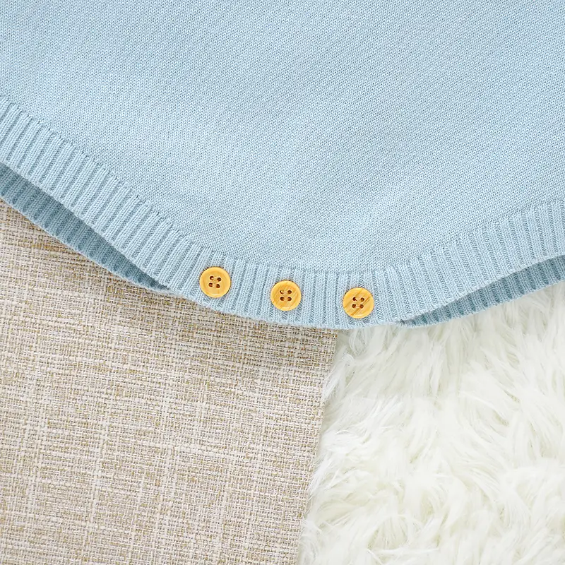 Baby Bodysuits Sleeveless Knitted Newborn Boys Girls Solid Cotton Onesie Infant Netural Jumpsuits One Piece Outfits Clothes 0-1Y