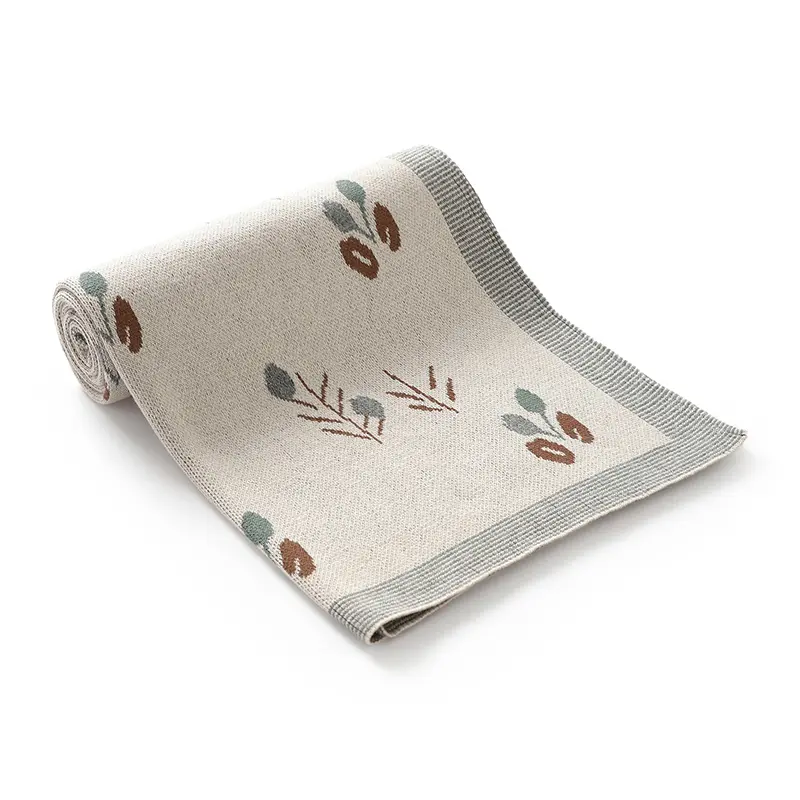 Baby Cotton Blankets Knitted 100*80cm Newborn Stroller Bassinet Swaddle Wrap Cradle Quilts Breathable Infant Boys Girls Cellular