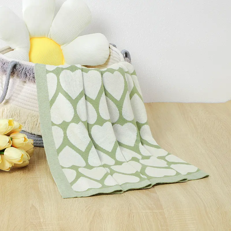 Newborn Baby Blankets Swaddle Wrap 90*70cm Cotton Knit Infant Soft Reversible Stroller Nursery  Bedding Cradle Quilt All Seasons