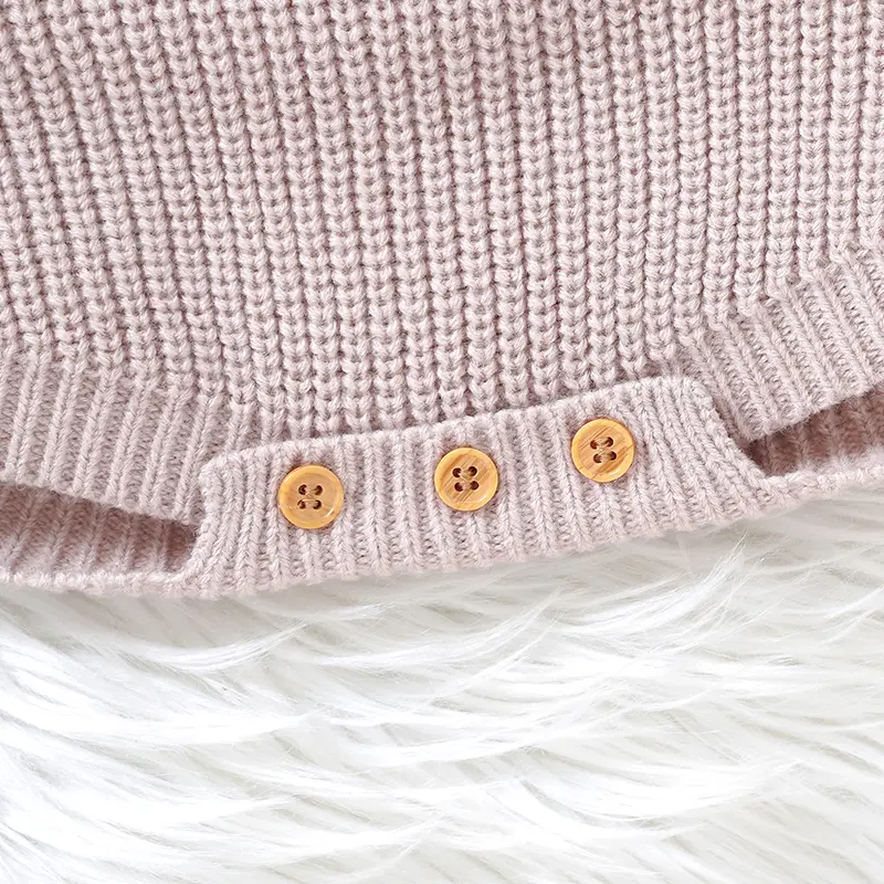 Infant Baby Girl Knitting Bodysuits Clothes 0-18m Spring Autumn Winter Newborn O Neck Long Sleeves Onesie Outfits Child Costumes