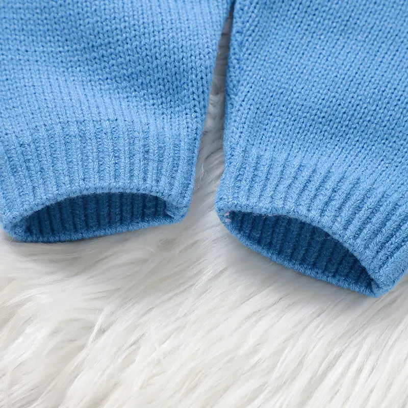 Blue Baby Rompers Clothes Casual Sleeveless Knitted Newborn Boys Girls Strap Jumpsuits 0-18m One Pieces Infant Toddler Playsuits