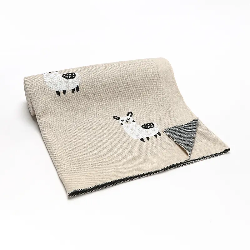 Baby Blankets Newborn Breathable Cotton Knit Month Swaddle Wrap Plaid 100*80cm Infant Crib Cellular Toddler Outdoor Playing Mats