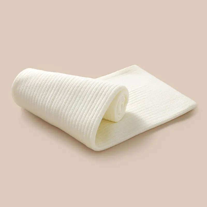90*70cm Baby Knitted Blankets Newborn Swaddle Wrap Sleeping Covers Stuff for Stroller Bassinet Infant Kids Boys Girls Solid Mats