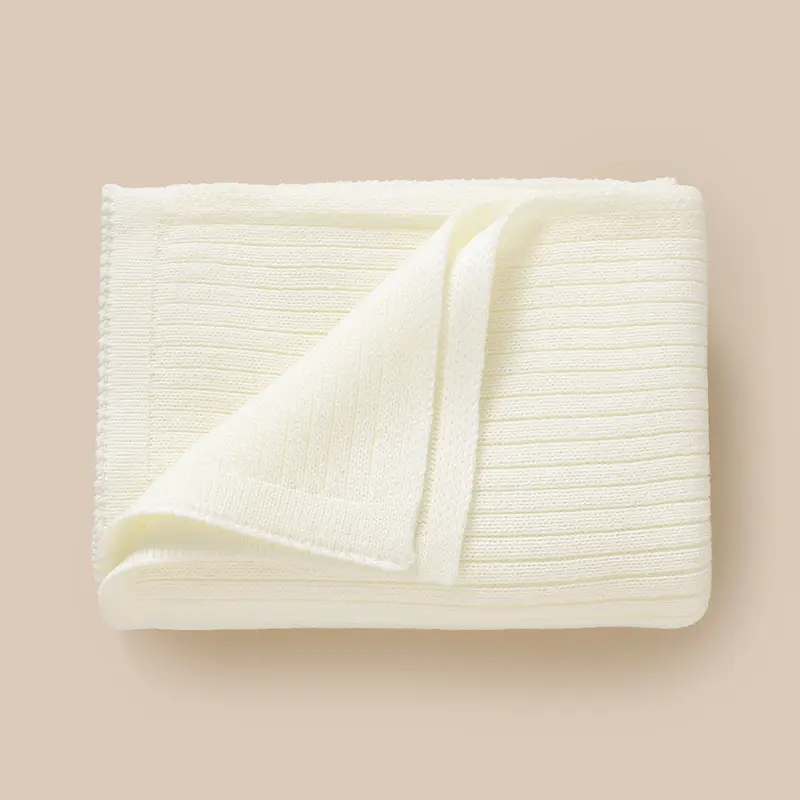 90*70cm Baby Knitted Blankets Newborn Swaddle Wrap Sleeping Covers Stuff for Stroller Bassinet Infant Kids Boys Girls Solid Mats