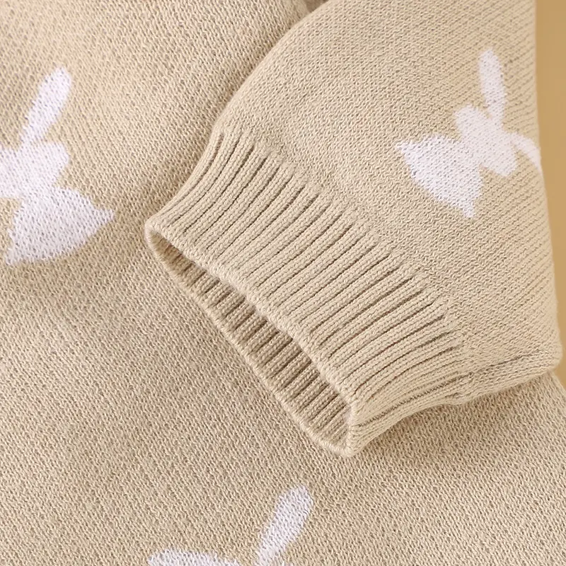 Newborn Baby Rompers Spring Easter Rabbit Knit Infant Boys Girls Cotton Jumpsuits Playsuits Long Sleeve Toddler Overalls Clothes