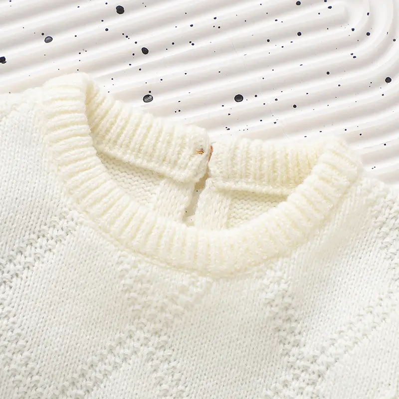 Baby Rompers Spring Autumn Solid Long Sleeve Knit Newborn Boy Girl Solid Jumpsuits Playsuits Winter Infant Kids Overalls Clothes