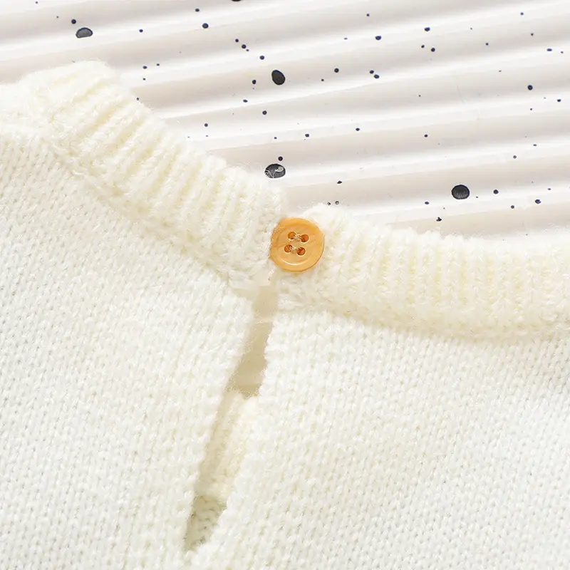 Baby Rompers Spring Autumn Solid Long Sleeve Knit Newborn Boy Girl Solid Jumpsuits Playsuits Winter Infant Kids Overalls Clothes