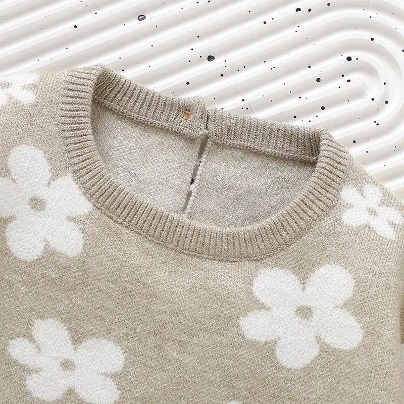 Baby Girls Rompers Fashion Floral Knit Newborn Infant Spring Autumn Long Sleeve Jumpsuits Playsuits Winter Toddler Overall 0-18m