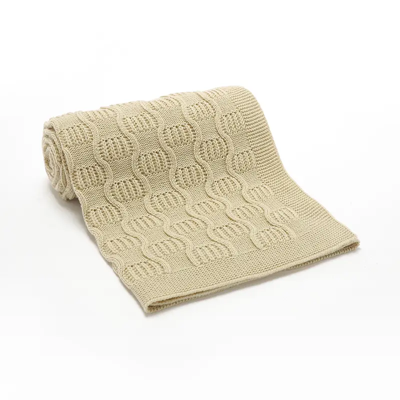 Baby Blankets Unisex Newborn Netural Monthly Swaddle Wrap Sleepsack for Stroller Bed 90*70cm Knitted Infant Boys Girls Throw Mat