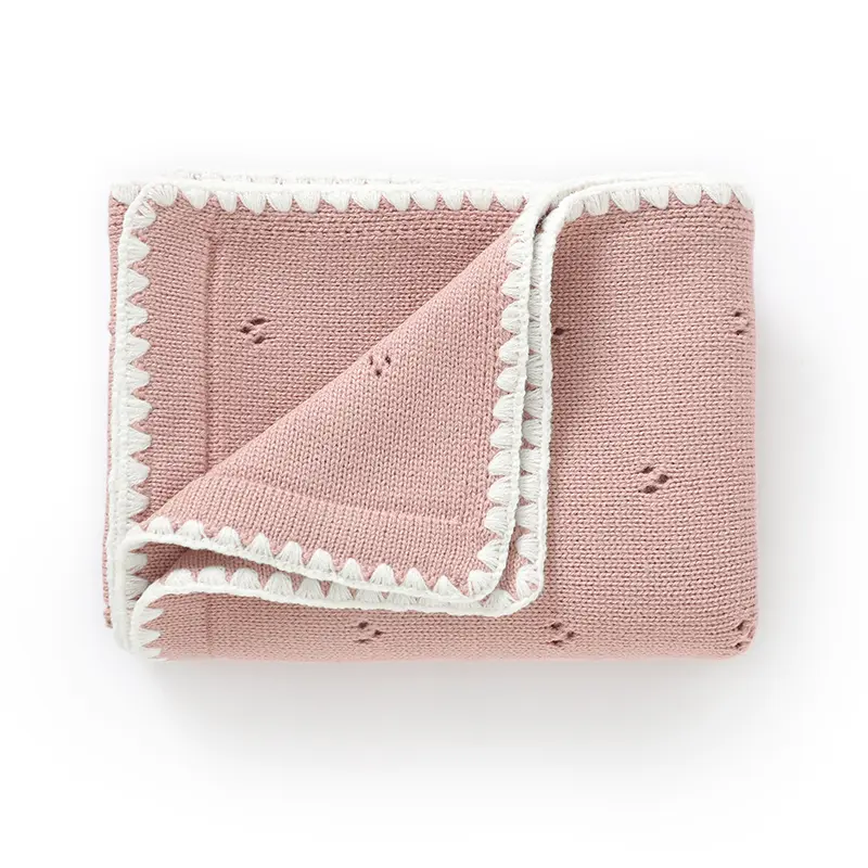 Soft Comfortable Baby Swaddle Blankets 90*70cm Newborn Boys Girls Knitted Sleeping Covers Stuff for Stroller Bassinet Infant Mat