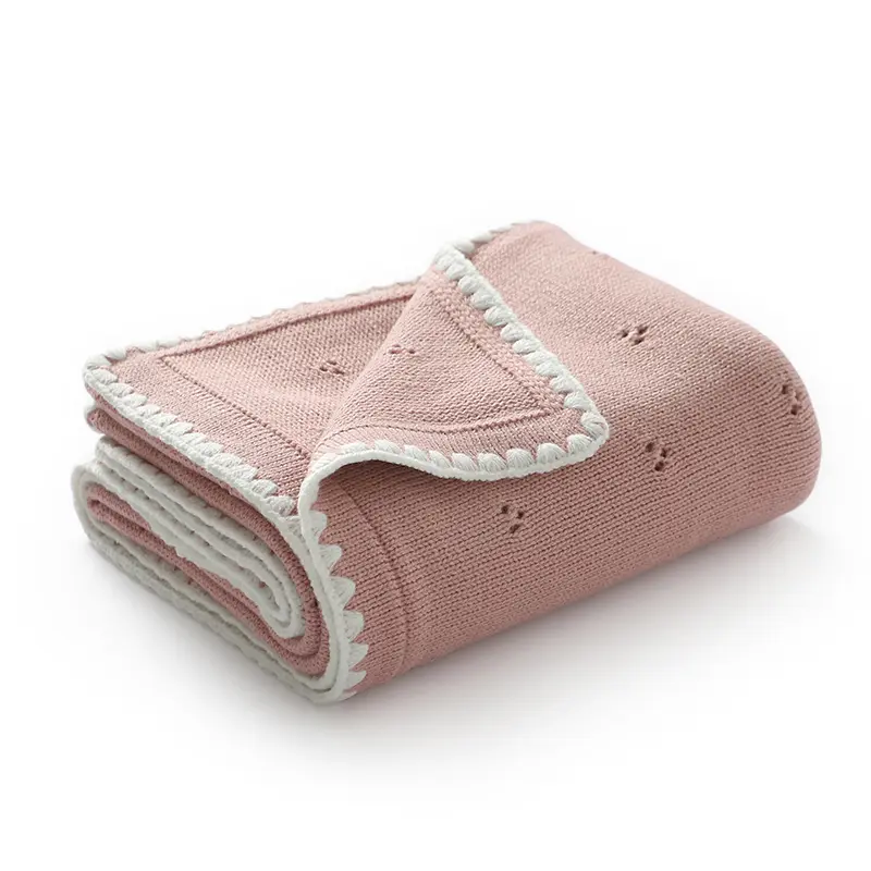 Soft Comfortable Baby Swaddle Blankets 90*70cm Newborn Boys Girls Knitted Sleeping Covers Stuff for Stroller Bassinet Infant Mat