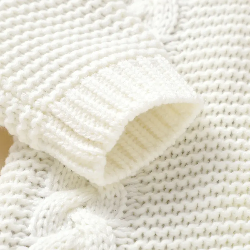 Baby Knitted Rompers Clothes Winter Hooded Long Sleeve Newborn Boys Girls Jumpsuits Outfits 0-18m Infant Playsuits One Pieces