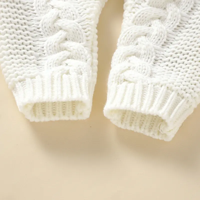 Baby Knitted Rompers Clothes Winter Hooded Long Sleeve Newborn Boys Girls Jumpsuits Outfits 0-18m Infant Playsuits One Pieces