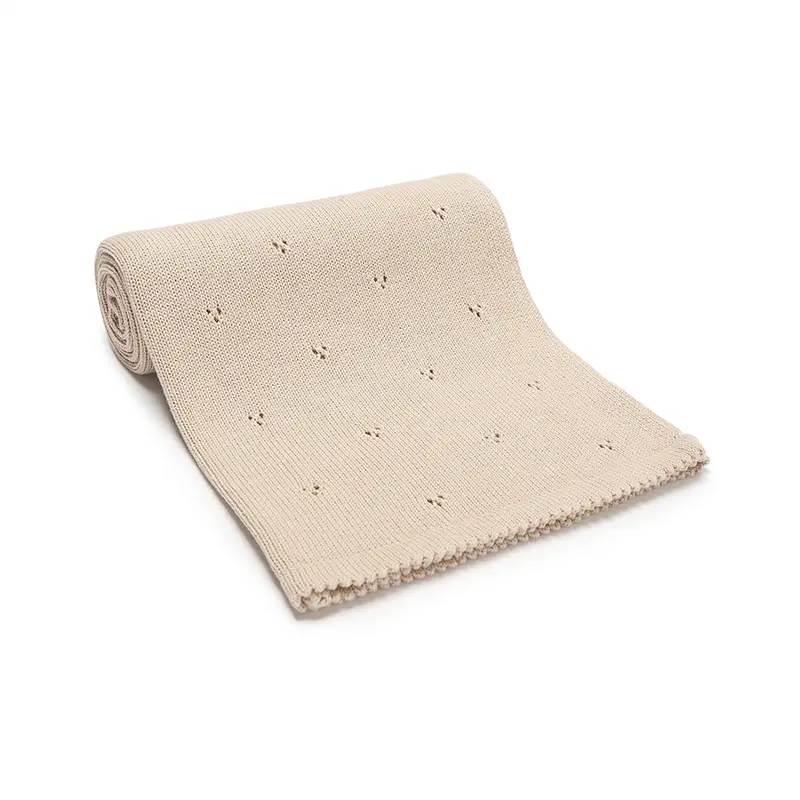 90*70cm Baby Cotton Knitted Blankets Newborn Infant Boys Girls Stroller Nursery Swaddle Wrap Cuddle Quilts Toddler Receiving Mat