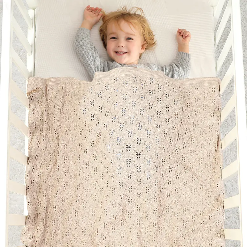 Ultra-Soft Baby Cotton Blankets Knitted 100*80cm Newborn Boy Girl Best Comfort Portable All Seasons Stroller Swaddle Wrap Quilts