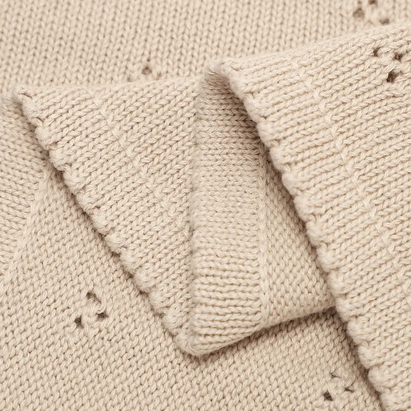 90*70cm Baby Cotton Knitted Blankets Newborn Infant Boys Girls Stroller Nursery Swaddle Wrap Cuddle Quilts Toddler Receiving Mat