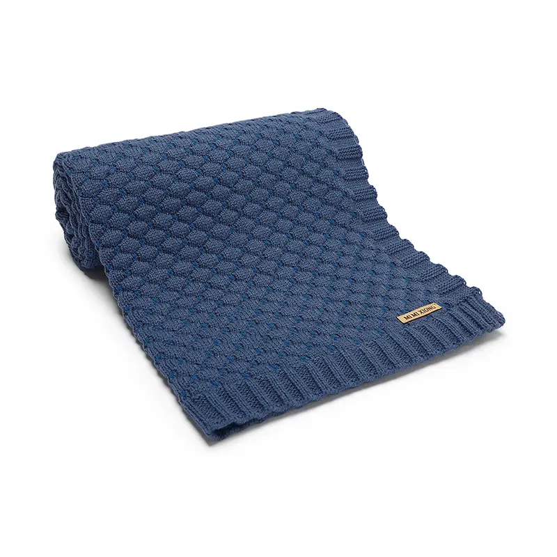 Winter Warm Baby Blankets Knitted 100*80cm Newborn Boys Girls Autumn Stroller Bedding Swaddle Wrap Cradle Quilts Dual-Use Covers