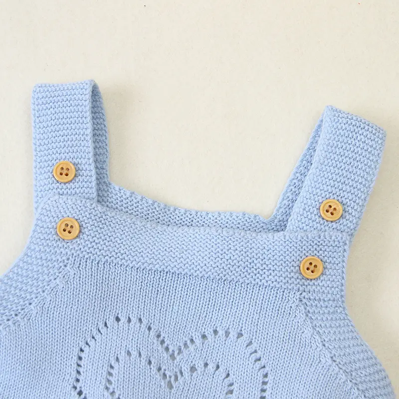 Baby Rompers Cotton Sleeveless Knitted Newborn Boy Girl Rabbit Sunsuits Jumpsuits 0-18m One Piece Infant Child Playsuits Clothes