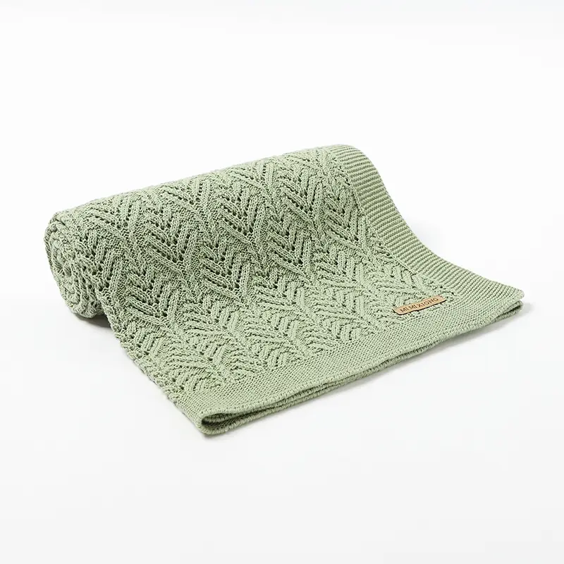 Baby Blanket 100*80cm Cotton Knit Newborn Boys Girls Solid Stroller Basket Bedding Sleeping Cover Stuff Ultra-Soft Receiving Mat