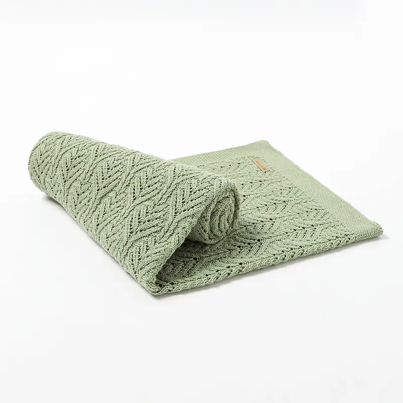 Baby Blanket 100*80cm Cotton Knit Newborn Boys Girls Solid Stroller Basket Bedding Sleeping Cover Stuff Ultra-Soft Receiving Mat