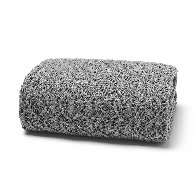 Baby Blankets Outdoor Mats Breathable Lightweight Newborn Boys Girls Knitted Stroller Nursery Swaddle Wrap Infant Receiving Mats